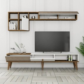 Milen Walnut and White TV-fal