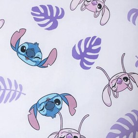 Lila egyszemélyes pamut gyerek ágyneműhuzat 140x200 cm Lilo and Stitch "Kiss" – Jerry Fabrics