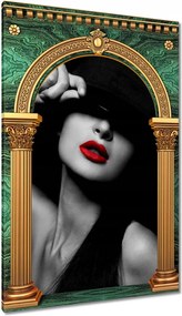 Vászonkép 40x60 Vörös ajkak Rúzs