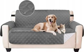 Kanapé huzat 3 személyes sötétszürke vízálló csúszásgátló pántokkal