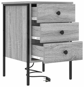 Éjjeli Szekrények 2 pcs Szürke sonoma 42 x 41 x 61 cm Faanyag