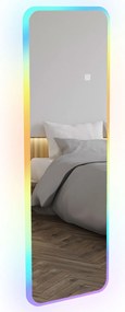 HOMCOM LED-es Fali Tükör 120x40 cm - Állítható RGB Világítással és Memória Funkcióval | Aosom