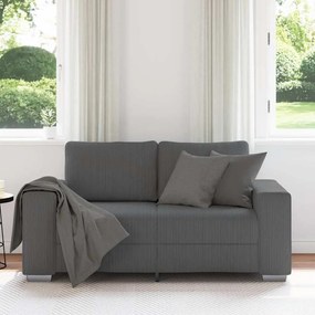 sötétszürke kordbársony szövet loveseat kanapé 120 cm