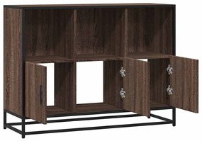 barna tölgyszínű szerelt fa tálalószekrény 100x35x76 cm