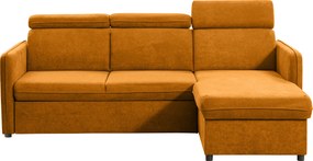 Kinyitható ülőgarnitúra, mustárszínű, ALECHANDRO A ROH