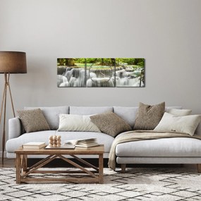 Vízesések képe (órával) (90x30 cm)