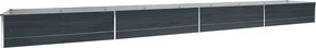 vidaXL antracitszürke horganyzott acél kerti magaságyás 600x80x45 cm