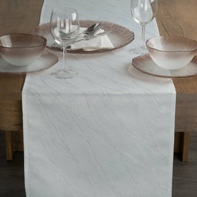 Suzana márvány mintás asztali futó Fehér 40x140 cm