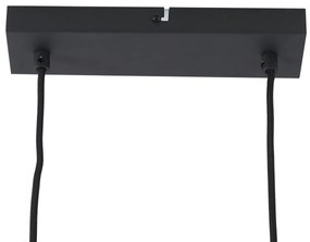 Modern fekete függőlámpa 6 izzós - Jeana Straight