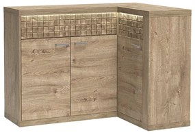 Sarok komód Nature 15 (LED világítással) (ribbeck tölgy). Akció -17%. 1057919