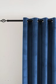 Sötétítő függöny ELVIO VELVET 140x250 cm, tengerészkék Felfüggesztés: Fém gyűrűk