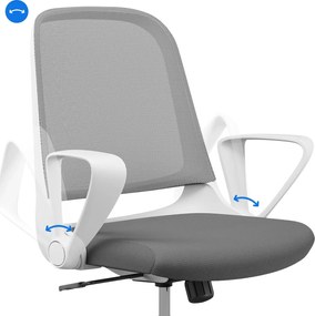 SENSE7 Sopty irodai forgószék, fehér és szürke