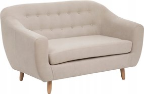 2 személyes kanapé Retro bézs kanapé 150x87x82cm szövet rövid lábak fotel