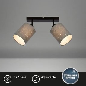 Briloner 2078-024 - Spotlámpa SPOTLIGHT 2xE27/25W/230V szürke/fekete