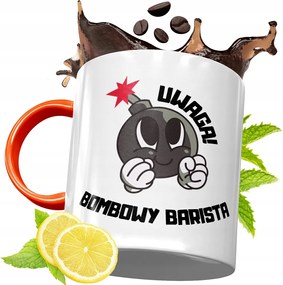 Narancssárga Bögre Baristáknak Ajándék fényképes nyomtatással