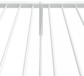 fehér fém ágykeret fej- és lábtámlával 107 x 203 cm
