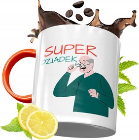 Narancssárga Bögre Nagypapának Ajándék fényképes nyomtatással