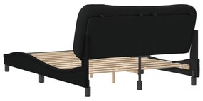 fekete szövet ágykeret matrac nélkül Hvar 140x200 cm