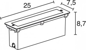 Novolux DAS 544A-L0105A-30 Beépíthető lépcsőházi lámpa 1x5W/LED 500LM IP65