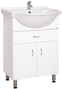 Keramia Pro fürdőszobaszekrény mosdóval 60x50 cm fehér PRO60Z