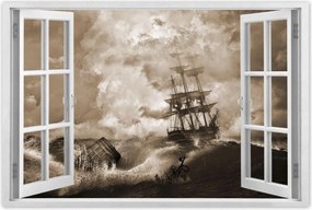 Poszterek 60x40 Vihar Tenger Hajó Tájkép