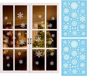 Matricák Hópehely Karácsonyi Ablakdíszek Szélvédő Tükör Ragasztásmentes 142db