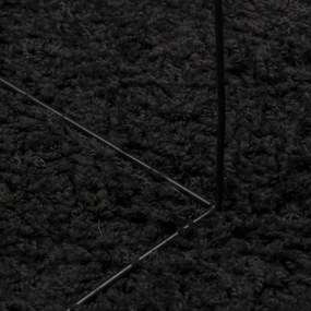 PAMPLONA fekete magas szálú bolyhos modern szőnyeg 100 x 200 cm