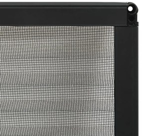 antracitszürke alumínium pliszé ablakszúnyogháló 80 x 100 cm