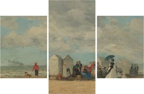 Kép - Eugène Boudin, Beach Scene, reprodukciók (90x60 cm)