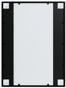 2 db fekete fém fali tükör 80x60 cm