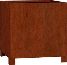 vidaXL rozsda színű corten acél növénytartó lábbal 40 x 40 x 40 cm