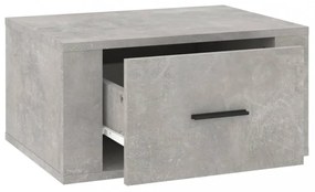 2 db betonszürke falra szerelhető éjjeliszekrény 50x36x25 cm