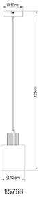 Globo 15768 - Kábeles függeszték ALEIDIS 1xE27/25W/230V átm. 12 cm