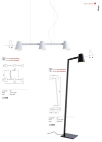 Redo 01-1557 - MINGO állólámpa 1xE27/42W/230V fekete