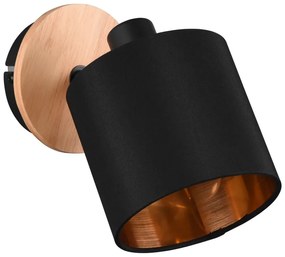 Fekete-natúr színű spotlámpa ø 12 cm Tommy – Trio