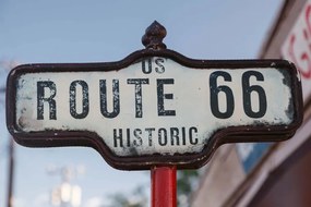 Vlies Fotótapéta - Historic Sign Route 66 - 375x250 cm