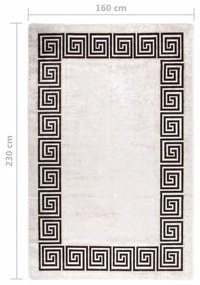 világosbézs csúszásmentes mosható szőnyeg 160 x 230 cm