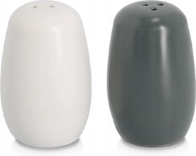 Só- és borsszóró szett, 2 részes, kerámia, anthrazit/weiß,