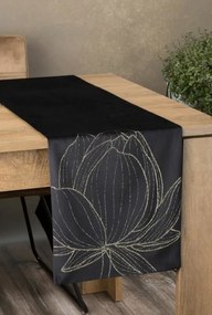 Blink12 bársony asztali futó Fekete 35x180 cm