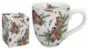 Karácsonyi porcelán jumbo bögre 1000 ml Madarak