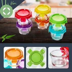 Klarstein Gyerek pohár, 6 részes készlet, színes fedelek, légmentesen zárt, nem áteresztő