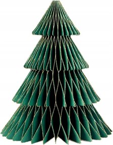 Papír karácsonyfa díszek asztali öko dekoráció 9x20/13x30cm, 2db