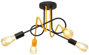 Felületre szerelhető csillár OXFORD 4xE27/15W/230V fekete/sárga