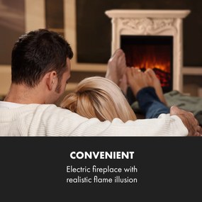 Klarstein Etna Pozzolana, elektromos kandalló, 1800 W, heti időzítő, távirányító, fehér