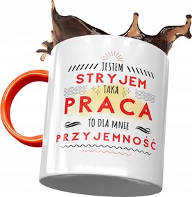 Narancssárga Bögre Bácsinak Születésnapi Ajándék Nyomtatott Fotóval