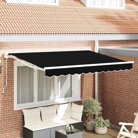 Behúzható napellenző Fekete 350x200 cm szövet