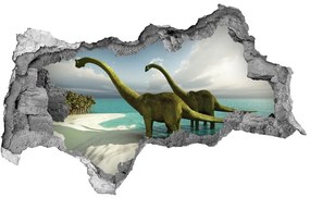 3d lyuk fal dekoráció Dinoszauruszok a strandon nd-b-19541737