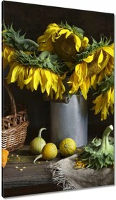 Vászonkép 80x120 Napraforgók vázában