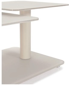 Krémszínű üveg dohányzóasztal 54x115 cm Elvi – Marckeric