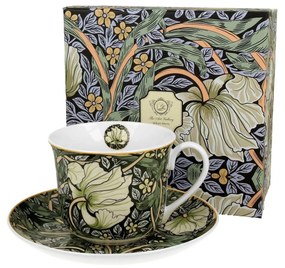 Porcelán nagy teás csésze aljjal 400 ml William Morris Pimpernel